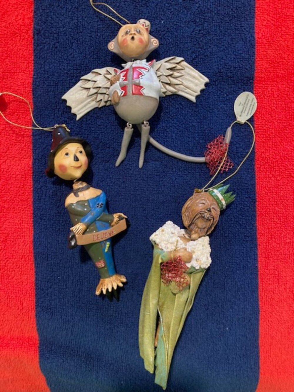 Ashton Drake Whimsical Wizard of Oz Ornaments Set of 3 NWT